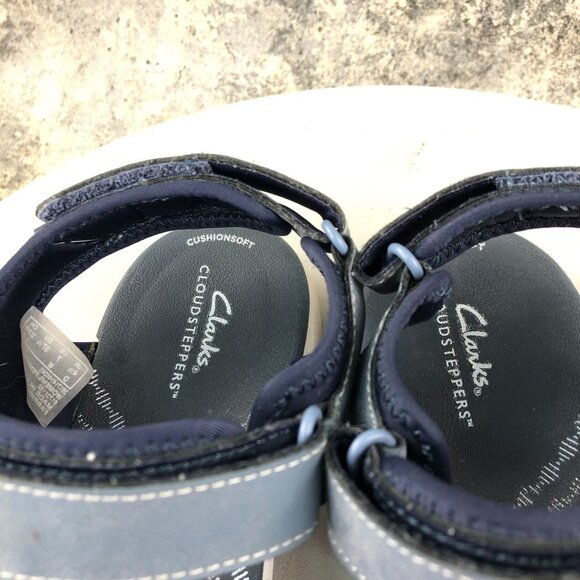 Clarks Women's Size 7M Cloudsteppers Mira Bay Denim Blue Strappy Sandals - Picture 13 of 15